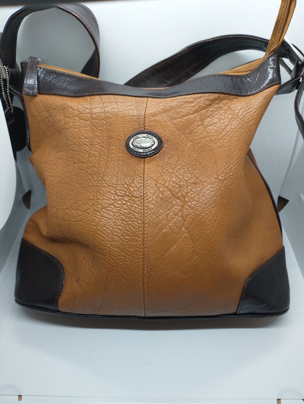 Paolo Piccolo Genuine Leather Brown Women's Bag , Shoulder Purse Made In India